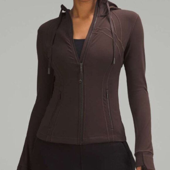 Lululemon Define Hooded Jacket Nulu Espresso Size 10 - Picture 1 of 2